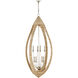 Menorca 8 Light 25 inch Contemporary Silver Leaf Chandelier Ceiling Light, Large