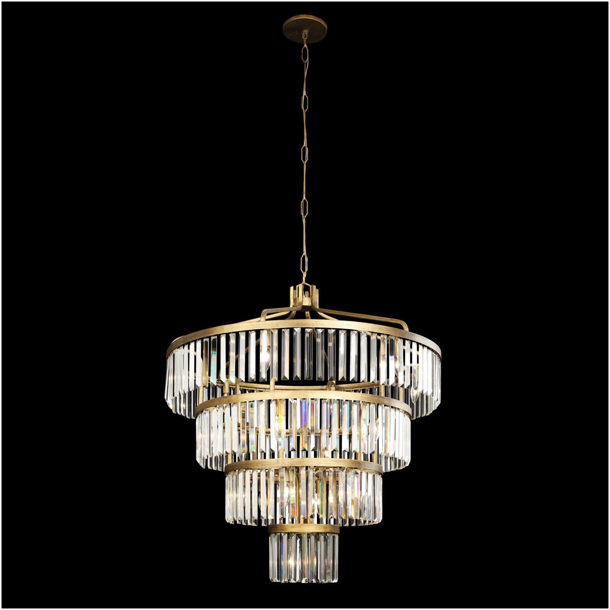 Social Club 19 Light 36 inch Gold Chandelier Ceiling Light