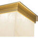 Mineral 1 Light 11.13 inch Patina Brass and Alabaster Flush Mount Ceiling Light in Alabaster Shade