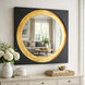 Floating 31.5 X 31.5 inch Gold Leaf and Black LED Mirror