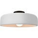 Radiance Collection - Spire LED 13 inch Gloss White and Matte Black Semi-Flush Ceiling Light in Dedicated LED, 13W x 6H, Form+Finish+Function