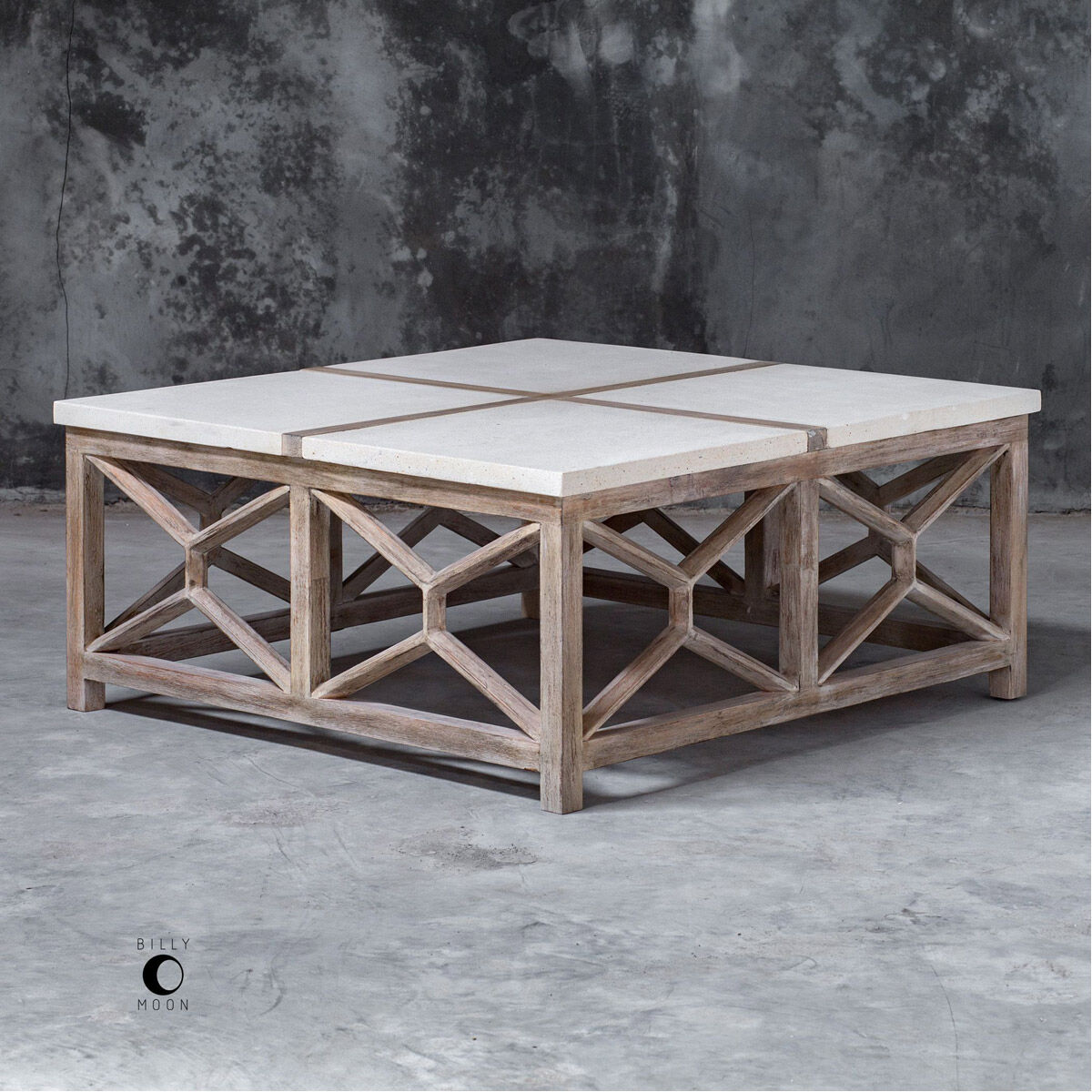 Uttermost 25885 Catali 40 X 18 inch Natural Ivory Limestone and