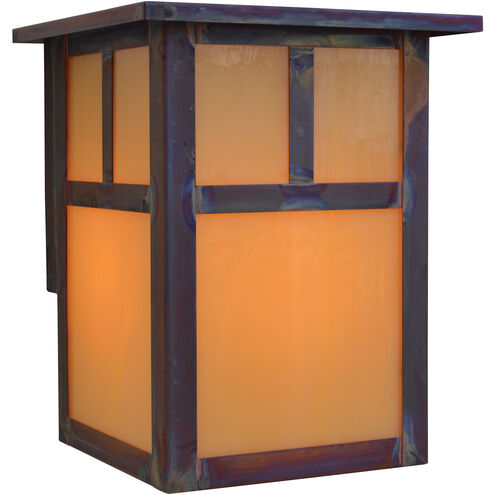 Mission 1 Light 7 inch Rustic Brown Outdoor Wall Mount in Tan