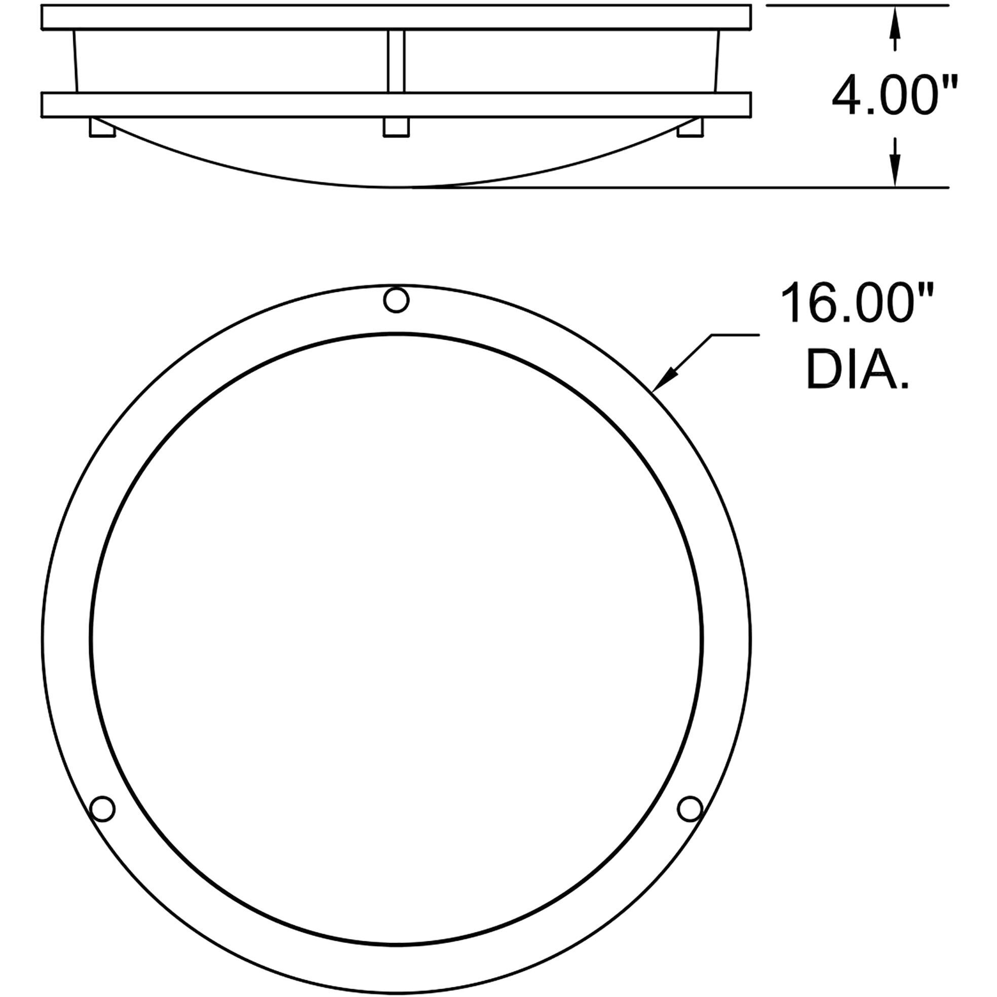 Solero III LED 16 inch Brushed Steel Flush Mount Ceiling Light