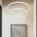 Cerchio LED 31.5 inch White Chandelier Ceiling Light