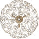 Ethereal Rose 3 Light 24 inch Havana Gold Ombre Semi-Flush Ceiling Light