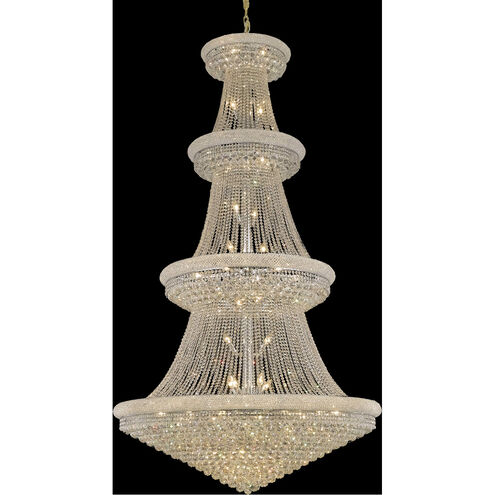 Primo 48 Light 54 inch Chrome Foyer Ceiling Light in Royal Cut 