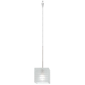 Tulum 1 Light 4 inch Frosted/Chrome Mini Pendant Ceiling Light in Quick Connect