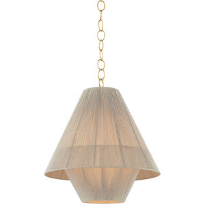 Eleanor 1 Light 20 inch Aged Brass Pendant Ceiling Light