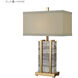 Harnessed 29 inch 150.00 watt Gray with Cafe Bronze Table Lamp Portable Light