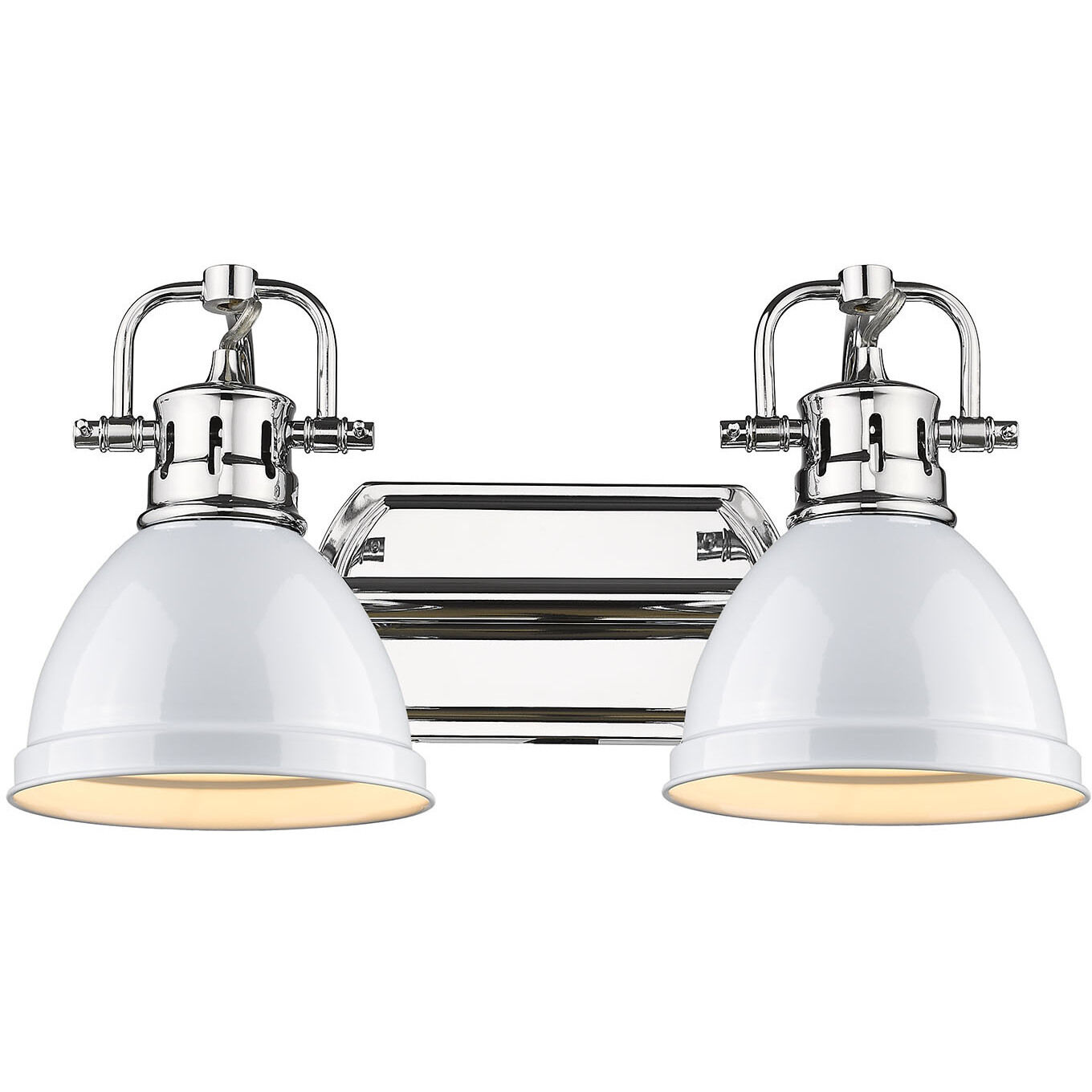 Yep Duncan Vanity Wall Light in Chrome, White
