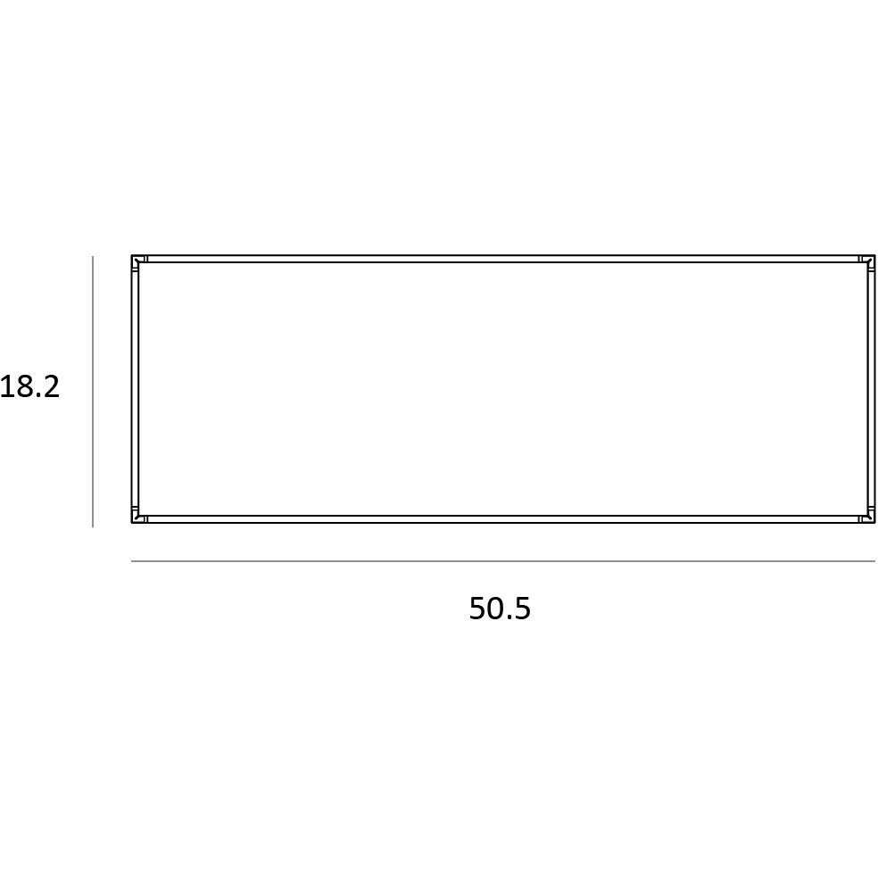 Z-Bar LED 18.2 inch Matte Black Pendant Ceiling Light, Rectangle