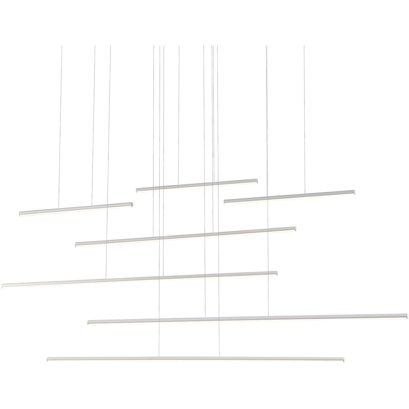 Chute Motion Multi Pendant Ceiling Light in White