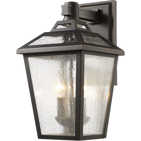 Bayland 3 Light 17 inch Oil Rubbed Bronze Outdoor Wall Sconce in 7.31, Back plate is  5 " w x 11 " H