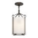 Bow 1 Light 9.8 inch Oil Rubbed Bronze Semi-Flush Ceiling Light in Opal