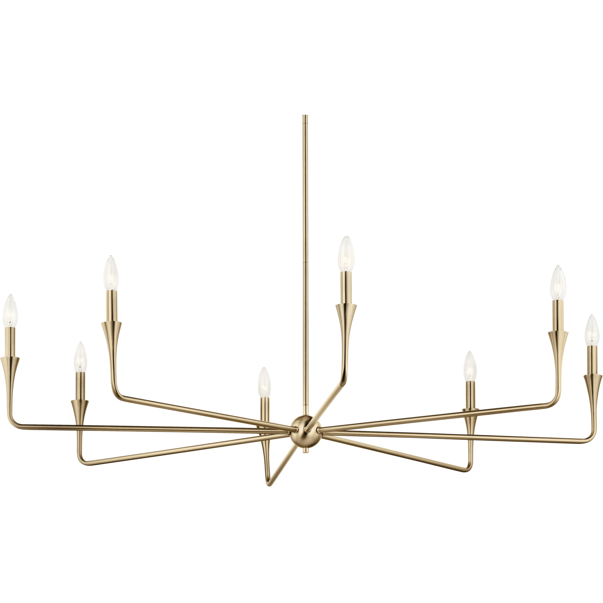 Alvaro 8 Light Champagne Bronze Chandelier Ceiling Light, 1 Tier Large