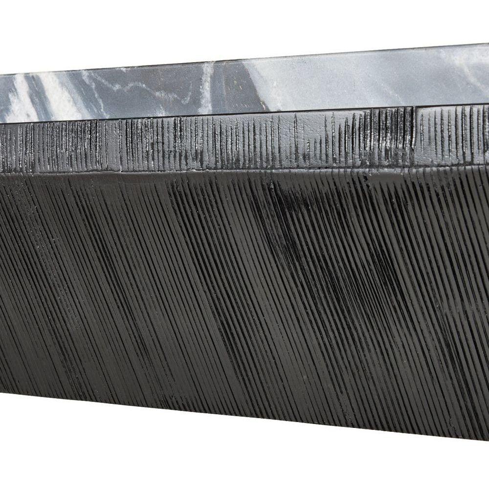 Elio 69.5 X 17.5 inch Galaxy Marble and Ebony Mango Wood Console