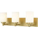 Soledad 3 Light 23 inch Brushed Gold Vanity Wall Light