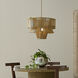 Dimension 1 Light 24.5 inch Antique Brass Chandelier Ceiling Light