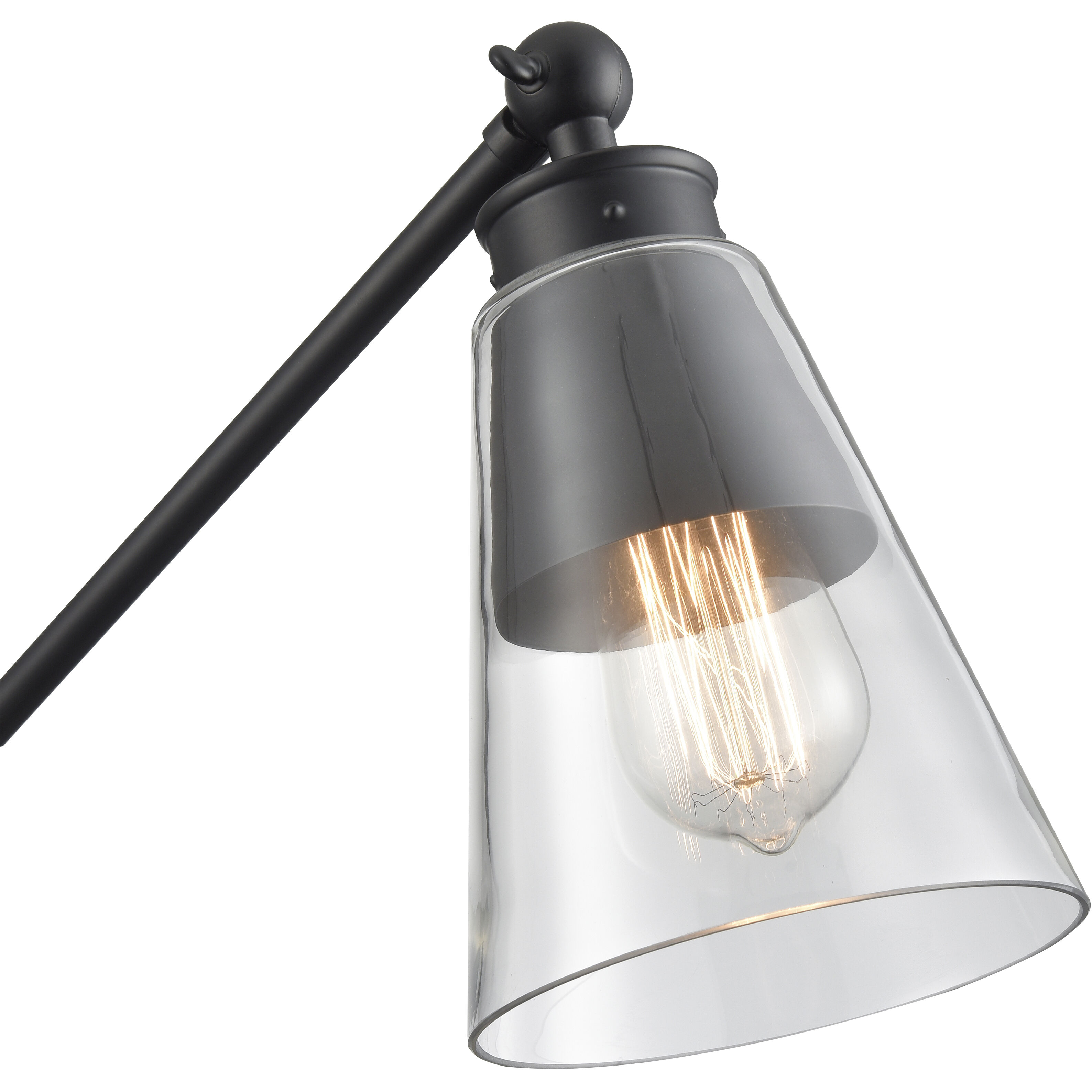 Albany 17.5 inch 60 watt Matte Black Swingarm Sconce Wall Light