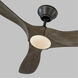 Maverick 52 inch Aged Pewter with Light Grey Weathered Oak Blades Ceiling Fan