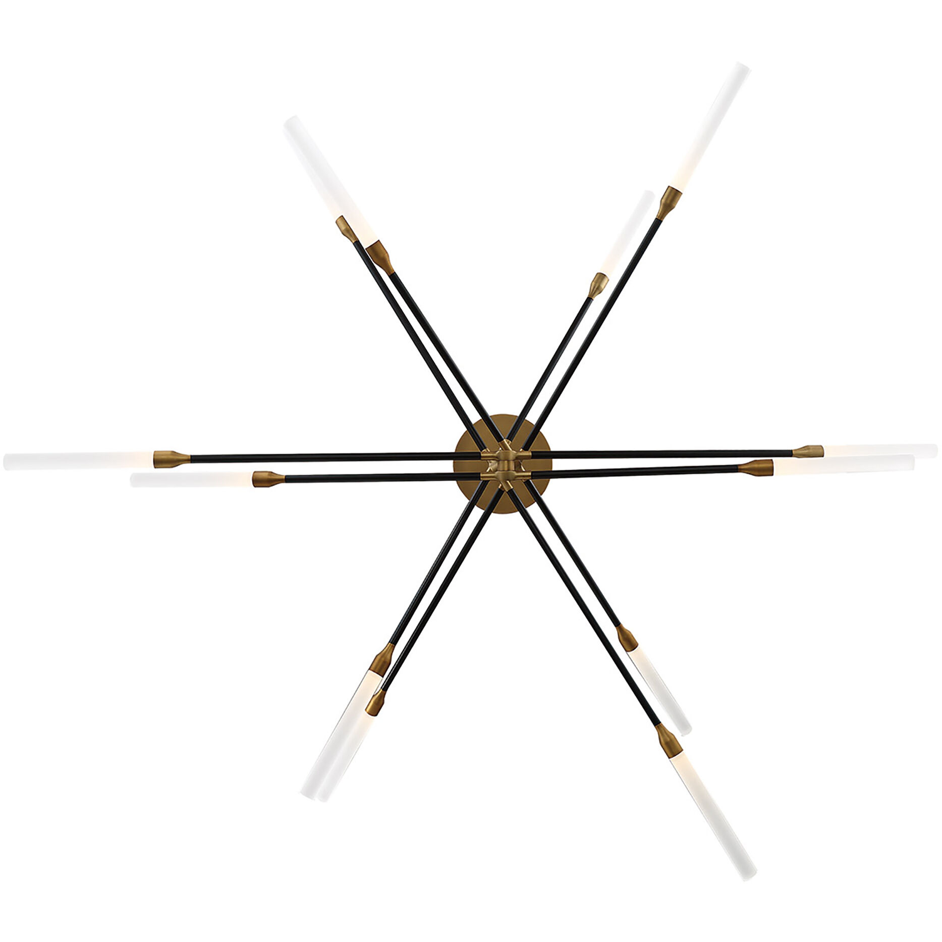 Houdini LED 46.69 inch Black Aged Brass Pendant Ceiling Light, dweLED