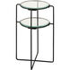 Oscar 24 X 14 inch Black with Clear Accent Table