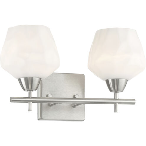 Camrin 2 Light 14 inch Brushed Nickel Bath Light Wall Light
