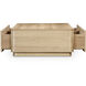 Round Off 55 X 30 inch Natural Coffee Table