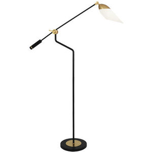 Ferdinand 61 inch 60.00 watt Matte Black Painted / Modern Brass Floor Lamp Portable Light