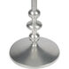 Zora Silver Iron Pedestal Side Table in Silver