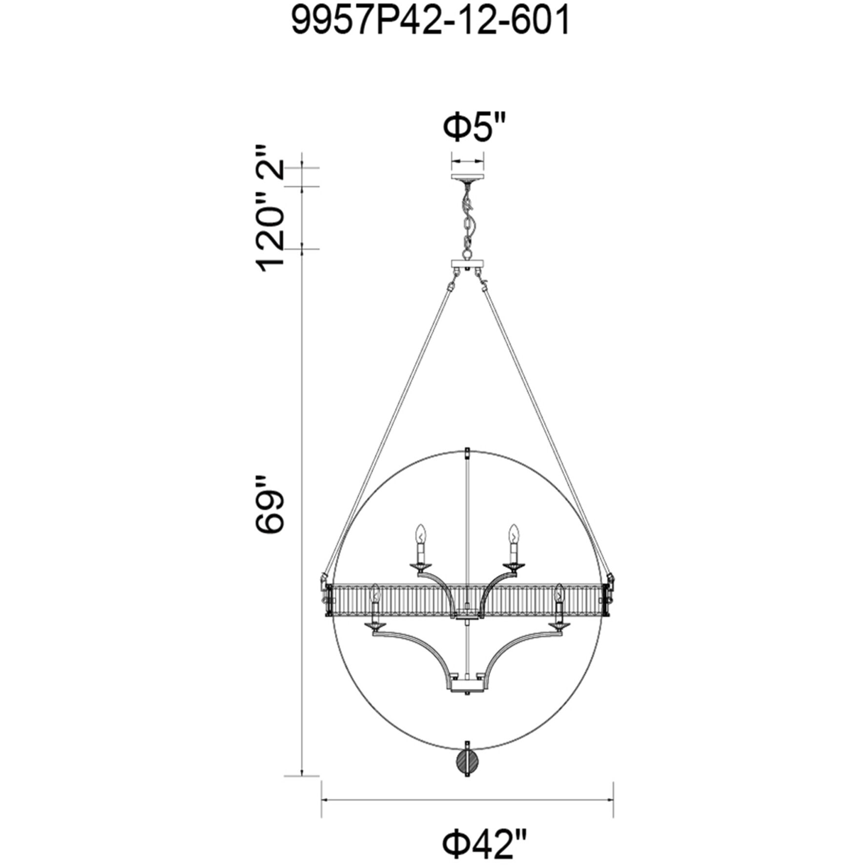 Arkansas 12 Light 42 inch Chrome Chandelier Ceiling Light