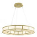 Carlyle LED 35.5 inch Gilded Brass Chandelier Ceiling Light, Metro