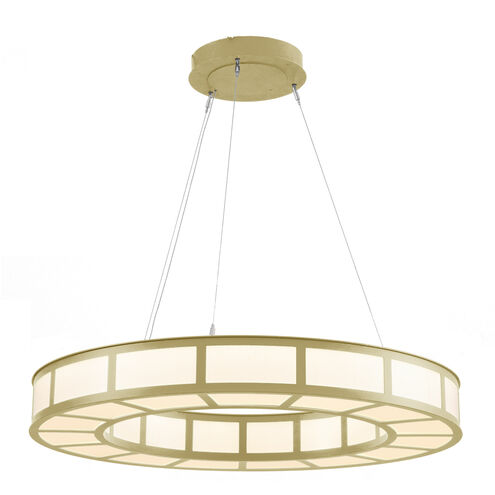 Carlyle LED 35.5 inch Gilded Brass Chandelier Ceiling Light, Metro