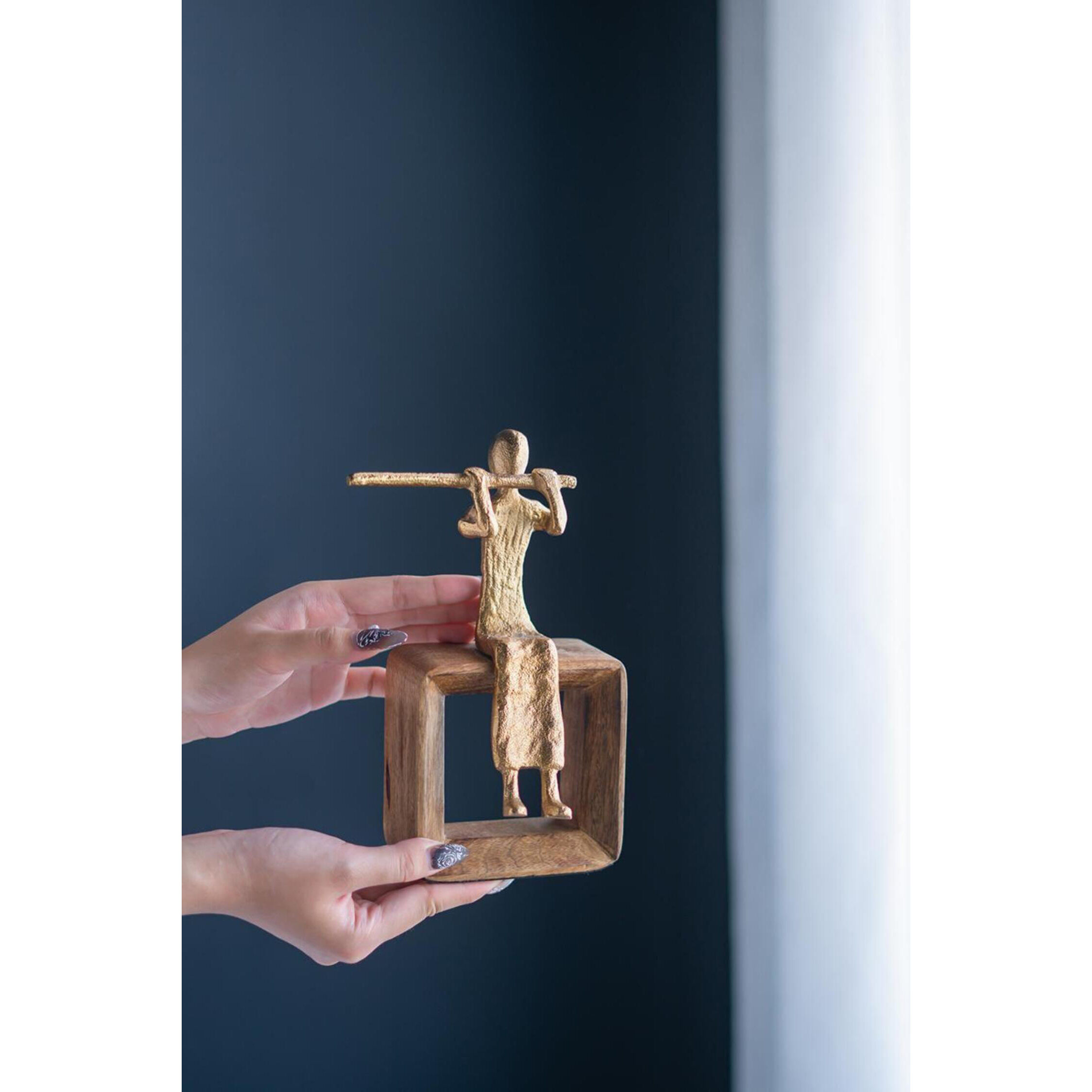 Musician Gold and Natural Figurine