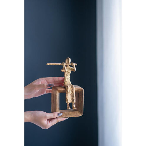 Musician Gold and Natural Figurine