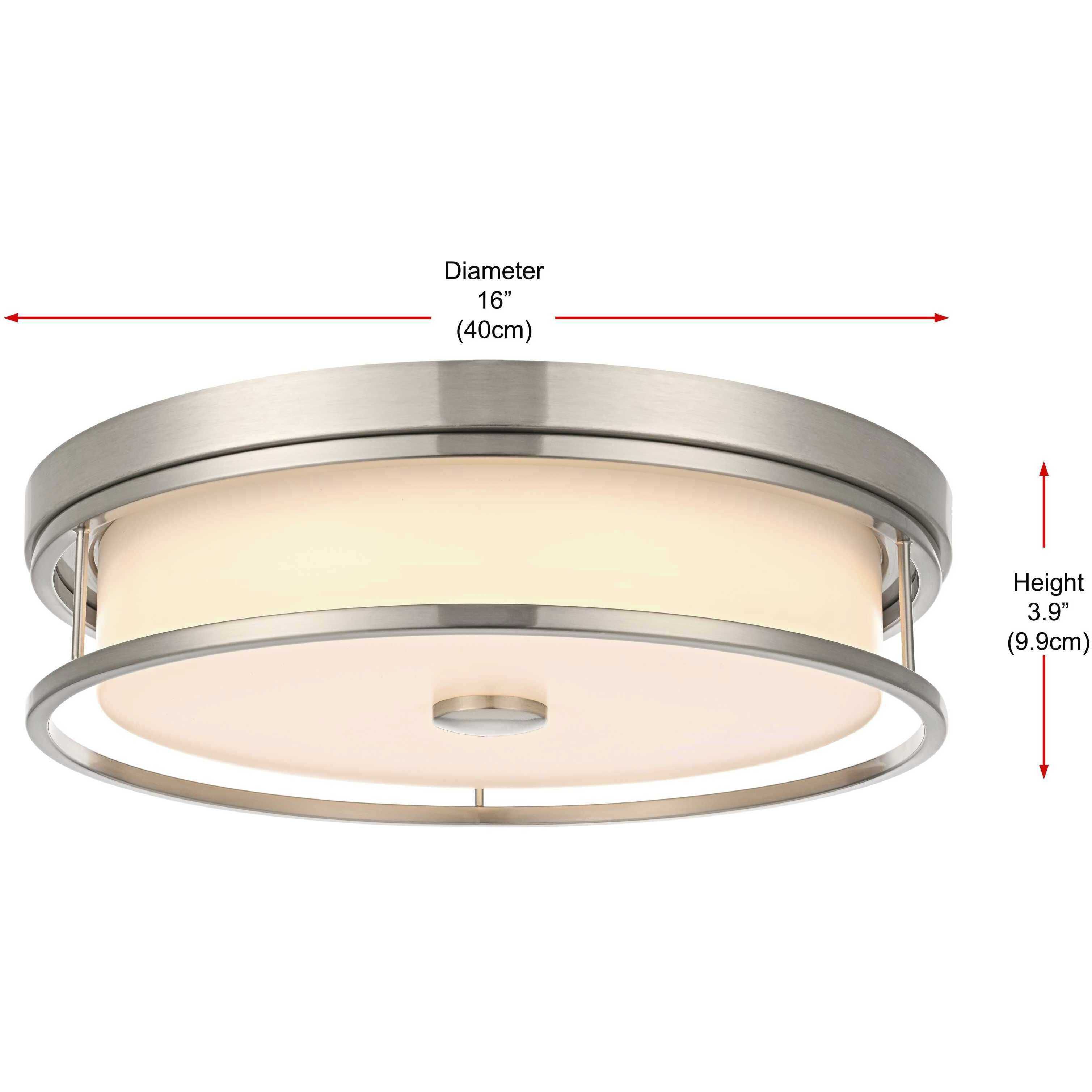 Kolson 16 inch Polished Nickel Flush Mount Ceiling Light