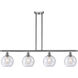 Ballston Athens LED 48 inch Brushed Satin Nickel Island Light Ceiling Light in Seedy Glass, Ballston