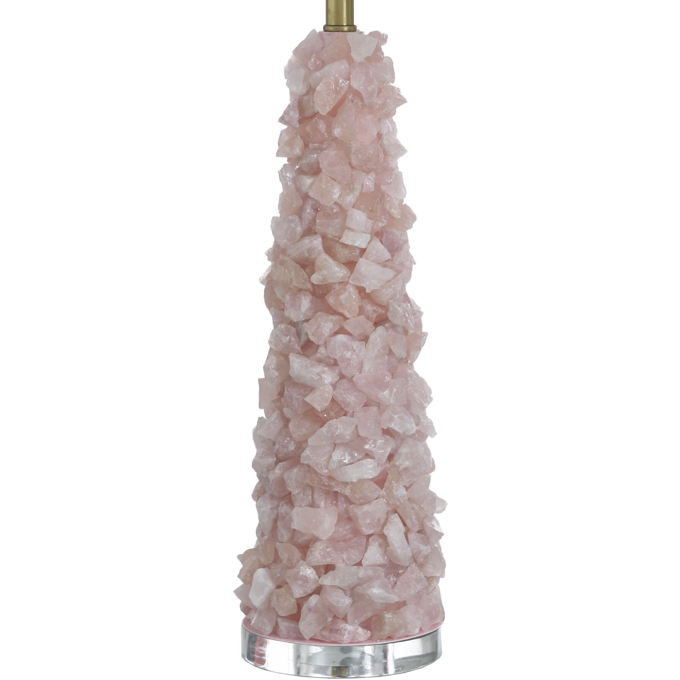 Belinda 34 inch 150 watt Rose Quartz Table Lamp Portable Light