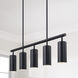 Robbie 5 Light 40 inch Matte Black Island Light Ceiling Light