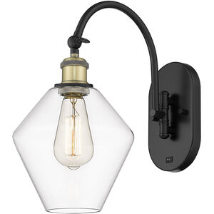 Ballston Cindyrella 1 Light 8 inch Black Antique Brass Sconce Wall Light in Incandescent, Clear Glass