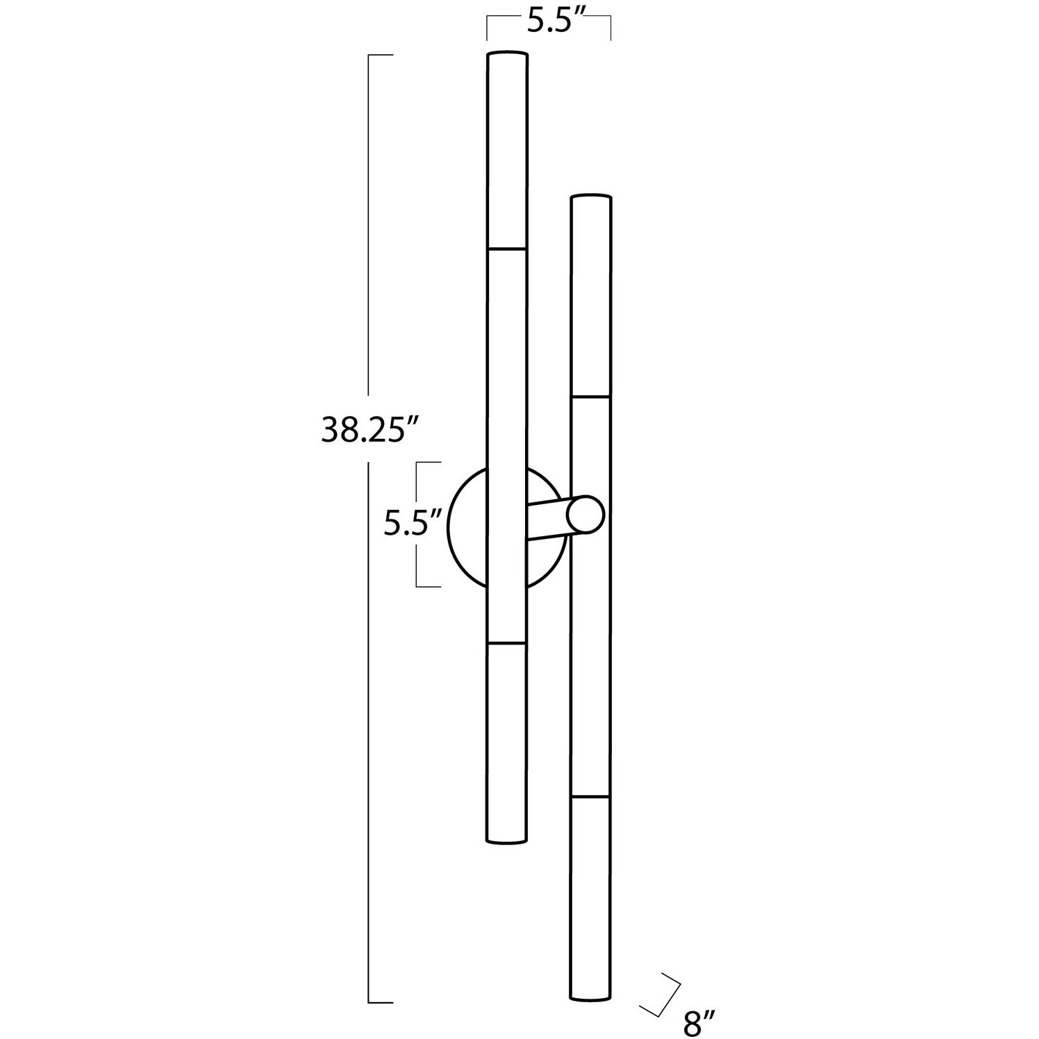 Cass 4 Light 5.5 inch Polished Nickel Wall Sconce Wall Light