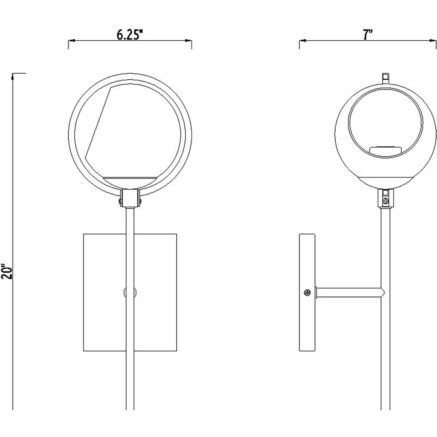 Teatro 1 Light 6.25 inch Brushed Gold Wall Sconce Wall Light