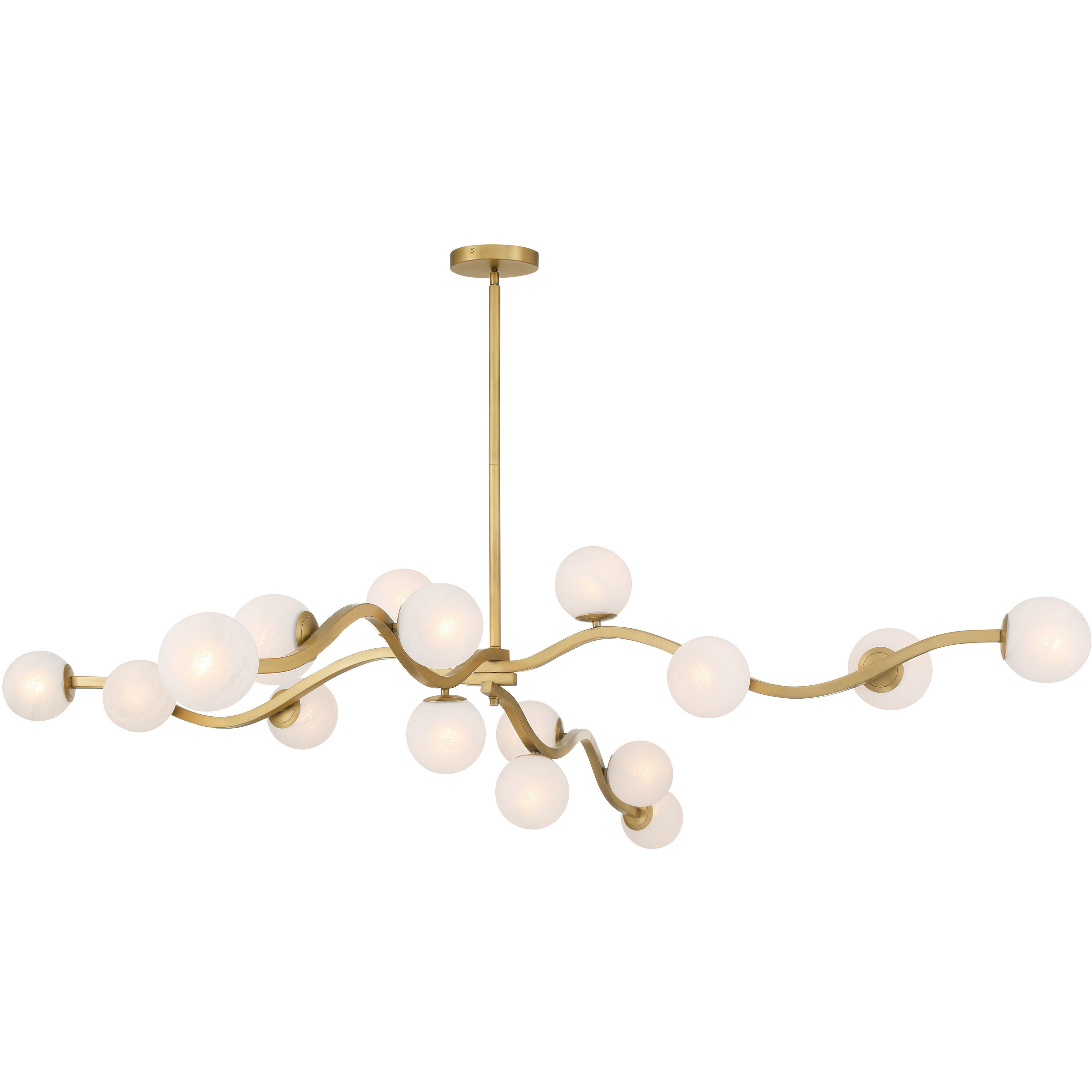Curven 16 Light 25.75 inch Legacy Brass Chandelier Ceiling Light