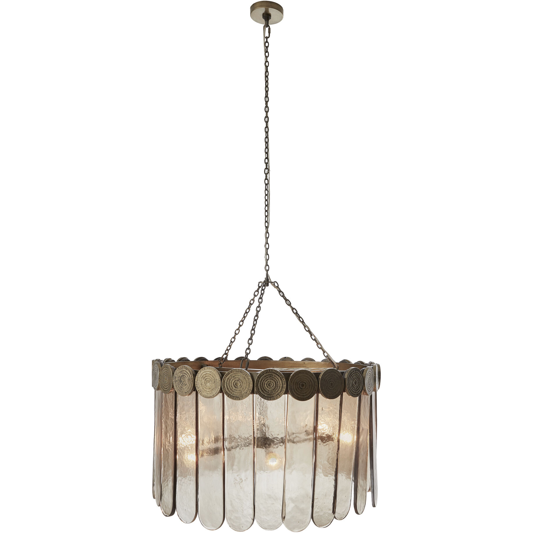 Roman 6 Light 31 inch Seedy Smoke Chandelier Ceiling Light