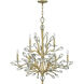 Eve LED 33.5 inch Champagne Gold Chandelier Ceiling Light