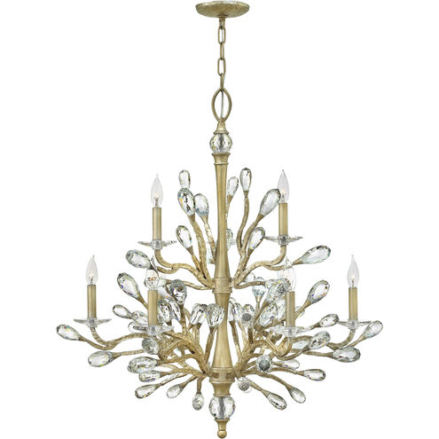 Eve LED 33.5 inch Champagne Gold Chandelier Ceiling Light
