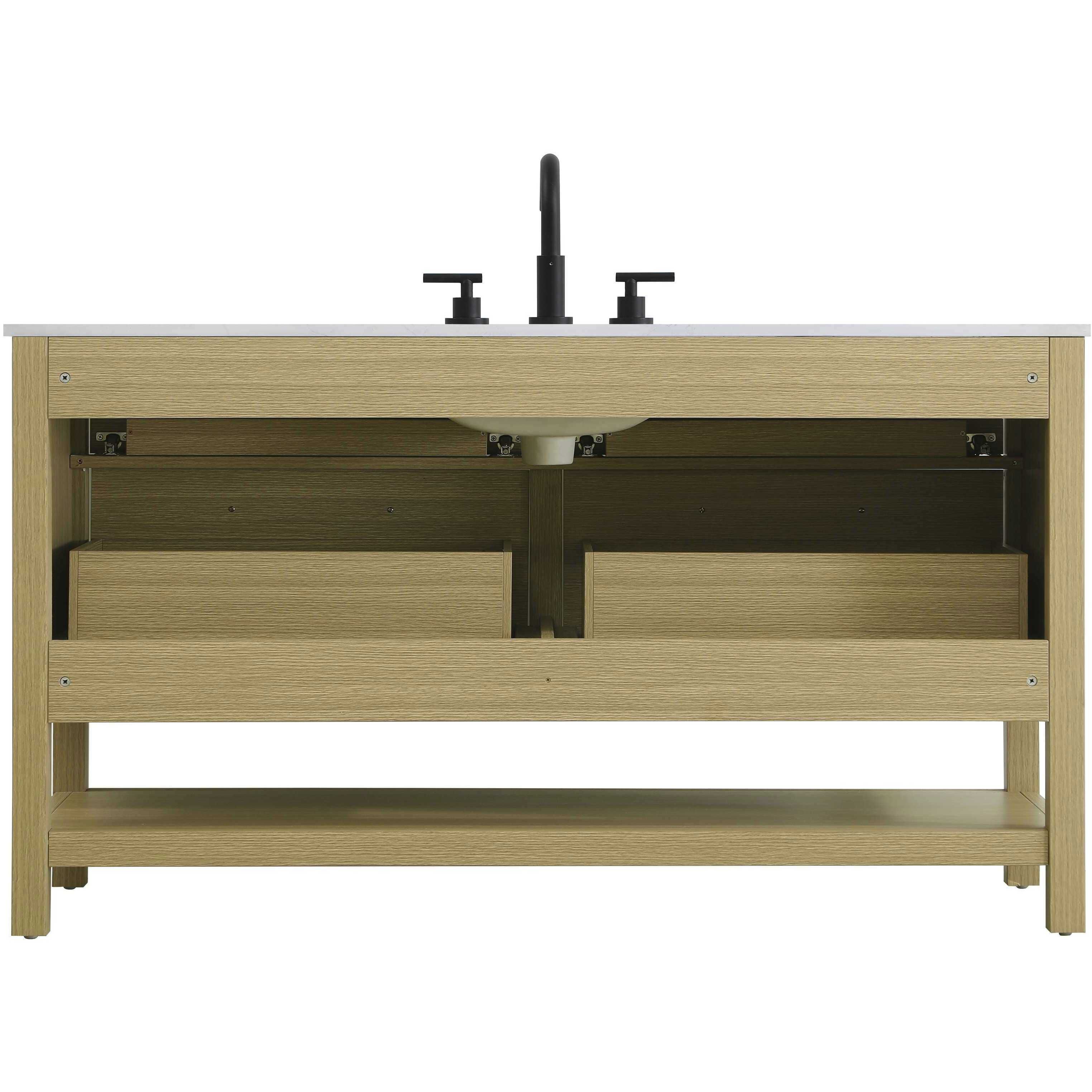 Karson 60 X 34 inch Honey Brown Bathroom Vanity Cabinet