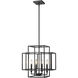 Titania 4 Light 18 inch Matte Black Chandelier Ceiling Light