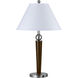 Hotel 29 inch 60 watt Brushed Steel and Espresso Desk Lamp Portable Light